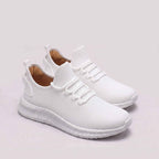Connor | Men's Lightweight Mesh Trainers, Elastic Lace Walking Shoes | Bella Blue