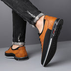 Conrad | Men's Leather Lace-Up Shoes in Cognac, Structured Oxford Shoes | Bella Blue | Caramel