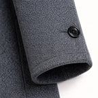 Cooper | Men's Wool Blend Single Breasted Trench Coat, Tailored Autumn Coat | Bella Blue