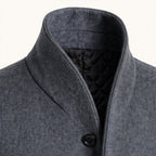 Cooper | Men's Wool Blend Single Breasted Trench Coat, Tailored Autumn Coat | Bella Blue