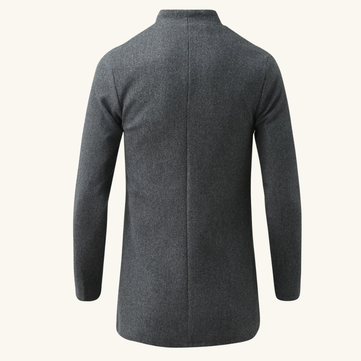 Cooper | Men's Wool Blend Single Breasted Trench Coat, Tailored Autumn Coat | Bella Blue