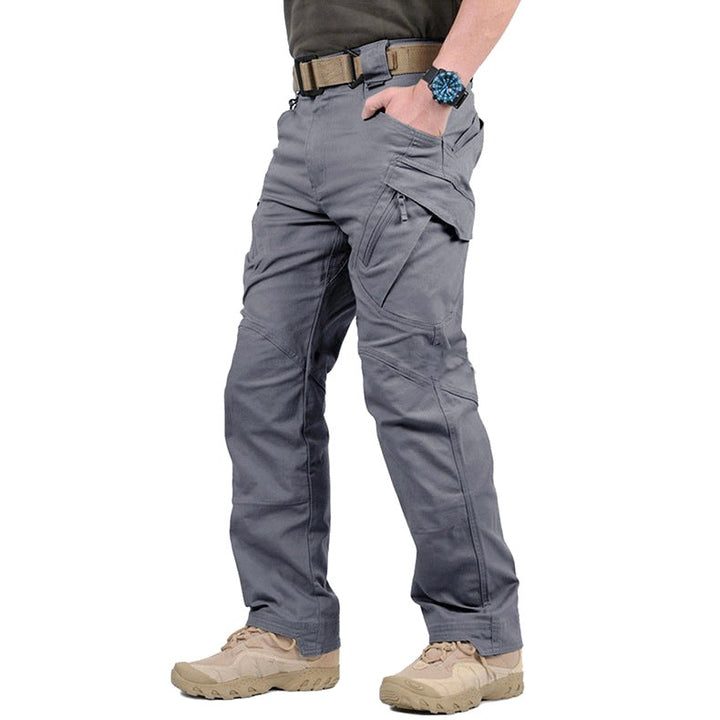 Craig | Men's Tactical Cargo Trousers with Multiple Pockets, Reinforced Walking Trousers | Bella Blue