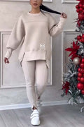 Daisy | Women's Oversized Sweatshirt with Slits and Leggings Set, Two-Piece Lounge Set | Bella Blue