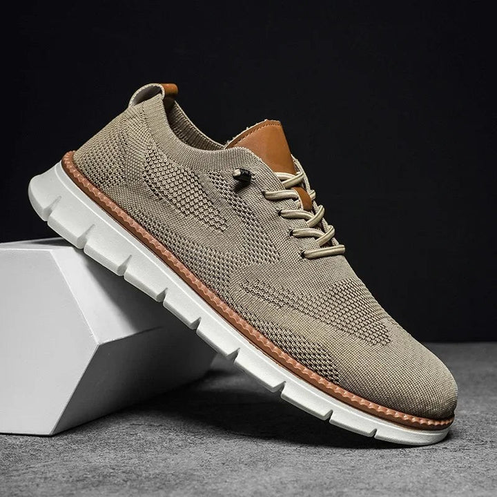 Darren | Men's Handcrafted Leather Walking Shoes, Breathable Comfort Shoes | Bella Blue