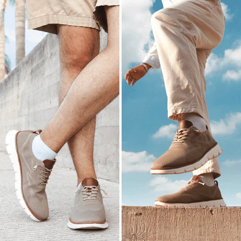 Darren | Men's Handcrafted Leather Walking Shoes, Breathable Comfort Shoes | Bella Blue