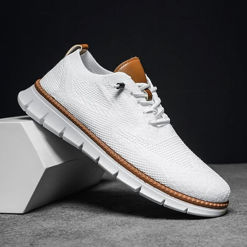 Darren | Men's Handcrafted Leather Walking Shoes, Breathable Comfort Shoes | Bella Blue