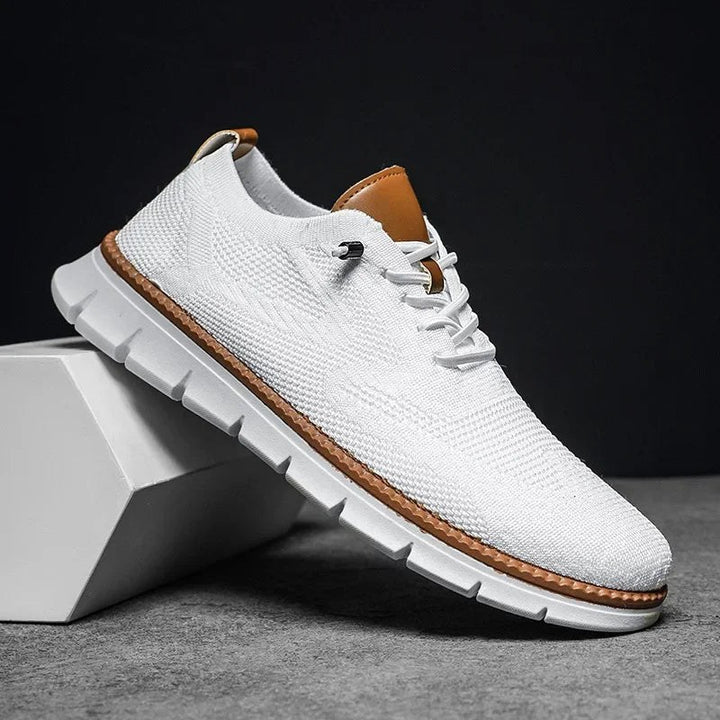 Darren | Men's Handcrafted Leather Walking Shoes, Breathable Comfort Shoes | Bella Blue