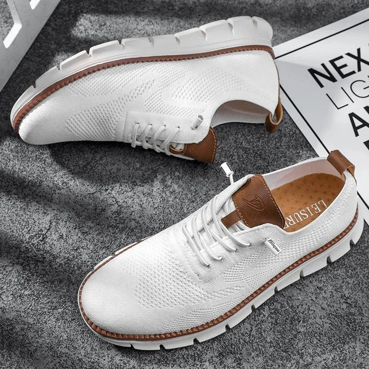 Darren | Men's Handcrafted Leather Walking Shoes, Breathable Comfort Shoes | Bella Blue