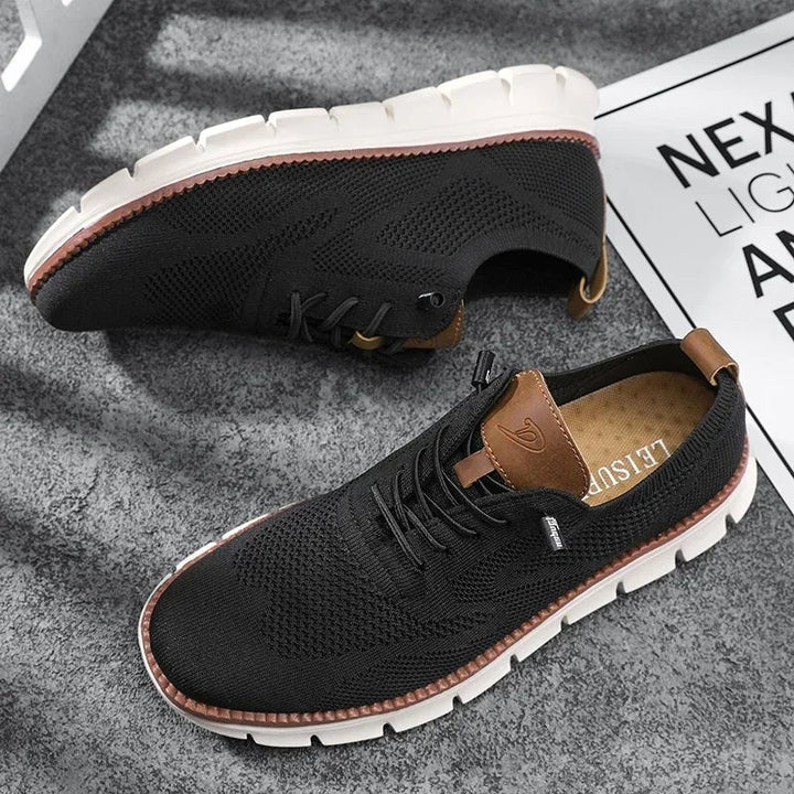 Darren | Men's Handcrafted Leather Walking Shoes, Breathable Comfort Shoes | Bella Blue