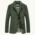 Dawson | Men's Lightweight Water-Resistant Jacket, Tailored Blazer Jacket | Bella Blue | Army Green