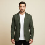 Dawson | Men's Lightweight Water-Resistant Jacket, Tailored Blazer Jacket | Bella Blue | Black