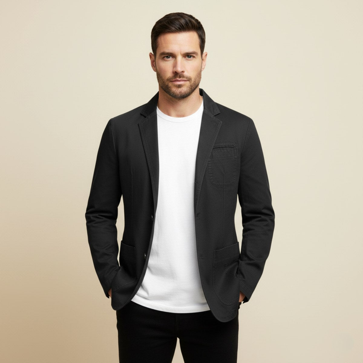 Dawson | Men's Lightweight Water-Resistant Jacket, Tailored Blazer Jacket | Bella Blue