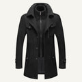 Dean | Men's Wool Blend Winter Coat, Structured Trench-Inspired Coat | Bella Blue
