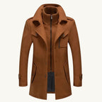 Dean | Men's Wool Blend Winter Coat, Structured Trench-Inspired Coat | Bella Blue