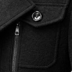 Dean | Men's Wool Blend Winter Coat, Structured Trench-Inspired Coat | Bella Blue