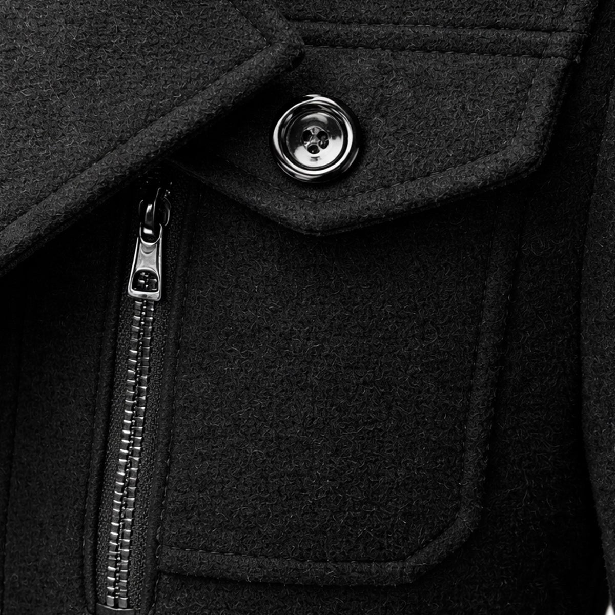 Dean | Men's Wool Blend Winter Coat, Structured Trench-Inspired Coat | Bella Blue
