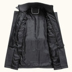 Dean | Men's Wool Blend Winter Coat, Structured Trench-Inspired Coat | Bella Blue