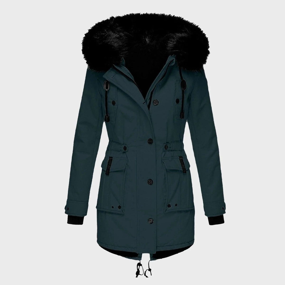 Delaney | Women's Hooded Parka Coat, Full-Length Winter Coat | Bella Blue
