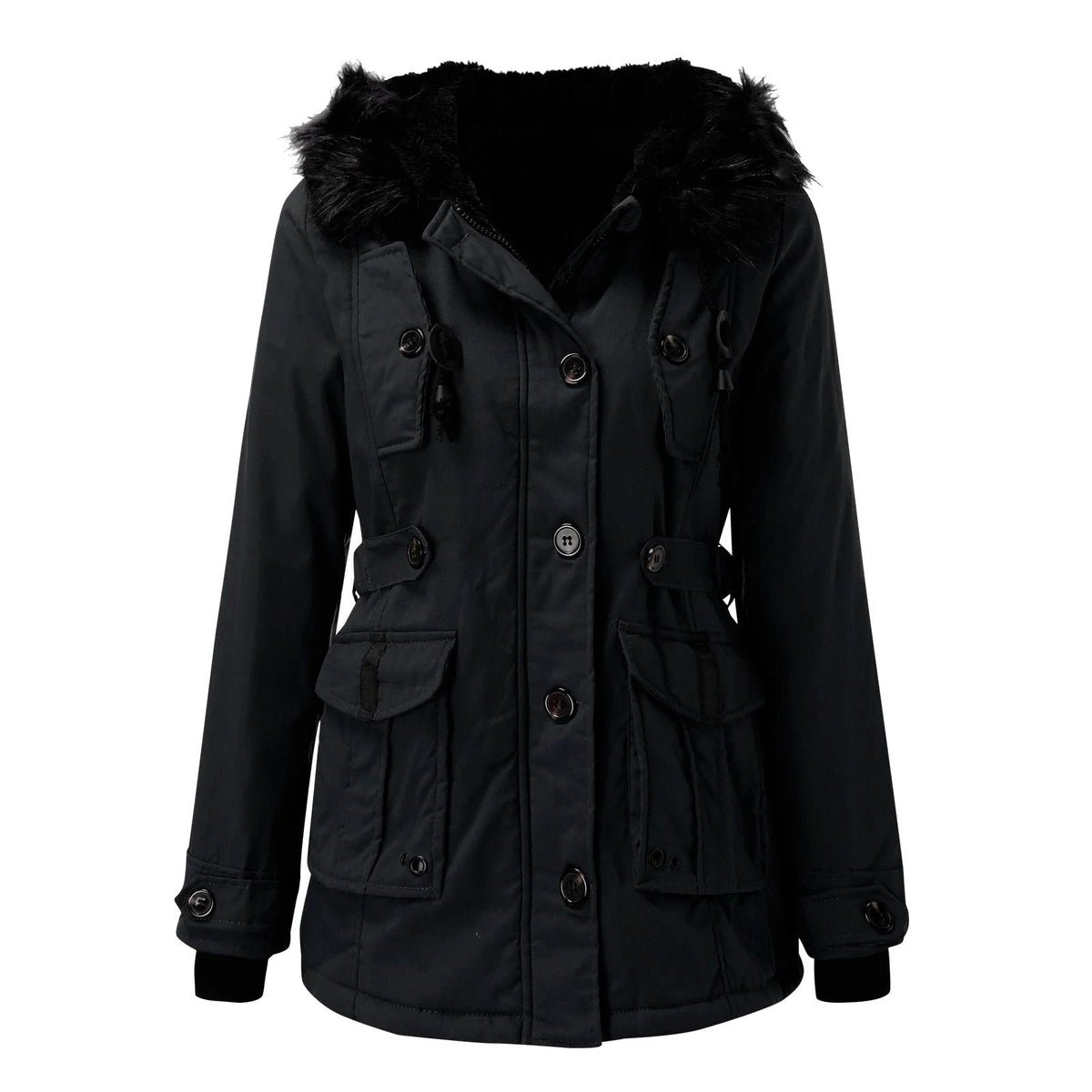 Delaney | Women's Hooded Parka Coat, Full-Length Winter Coat | Bella Blue
