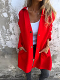 Denise | Women's Hooded Cotton-Blend Jacket, Relaxed Transitional Jacket | Bella Blue | Gray