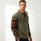 Derek | Men's Quarter-Zip Knit Jumper, Warm Autumn Jumper | Bella Blue