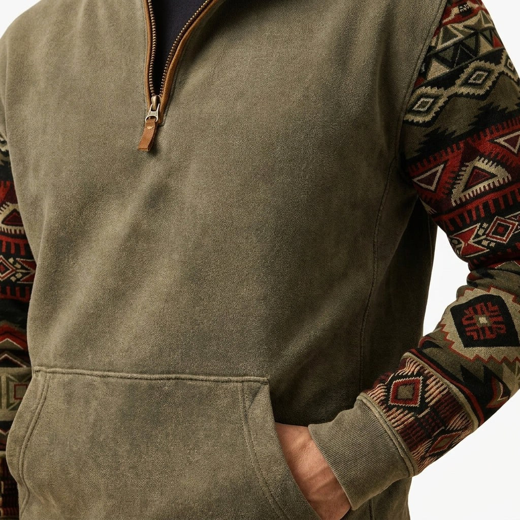 Derek | Men's Quarter-Zip Knit Jumper, Warm Autumn Jumper | Bella Blue