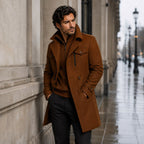 Derek | Women's Tailored Warm Coat, Structured Autumn Coat | Bella Blue