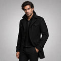 Derek | Women's Tailored Warm Coat, Structured Autumn Coat | Bella Blue | Khaki
