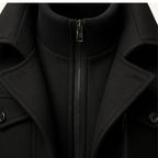 Derek | Women's Tailored Warm Coat, Structured Autumn Coat | Bella Blue | Gray