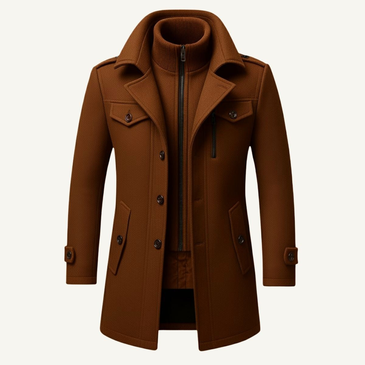 Derek | Women's Tailored Warm Coat, Structured Autumn Coat | Bella Blue