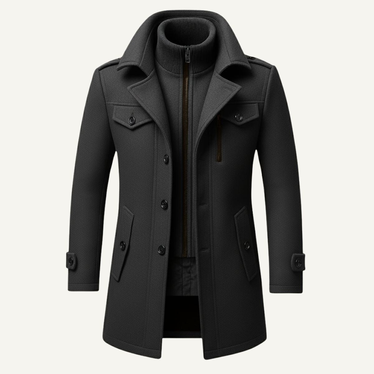 Derek | Women's Tailored Warm Coat, Structured Autumn Coat | Bella Blue