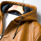 Devin | Men's Hooded Jacket with Clean Lines, Structured Autumn Jacket | Bella Blue | Gray