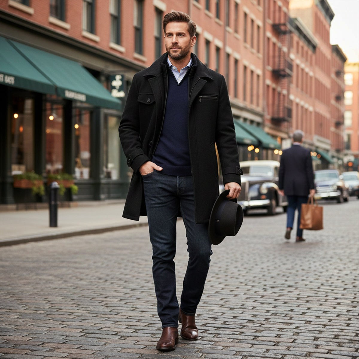 Devin | Men's Wool Blend Jacket, Tailored Smart Jacket | Bella Blue