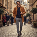Devin | Men's Wool Blend Jacket, Tailored Smart Jacket | Bella Blue