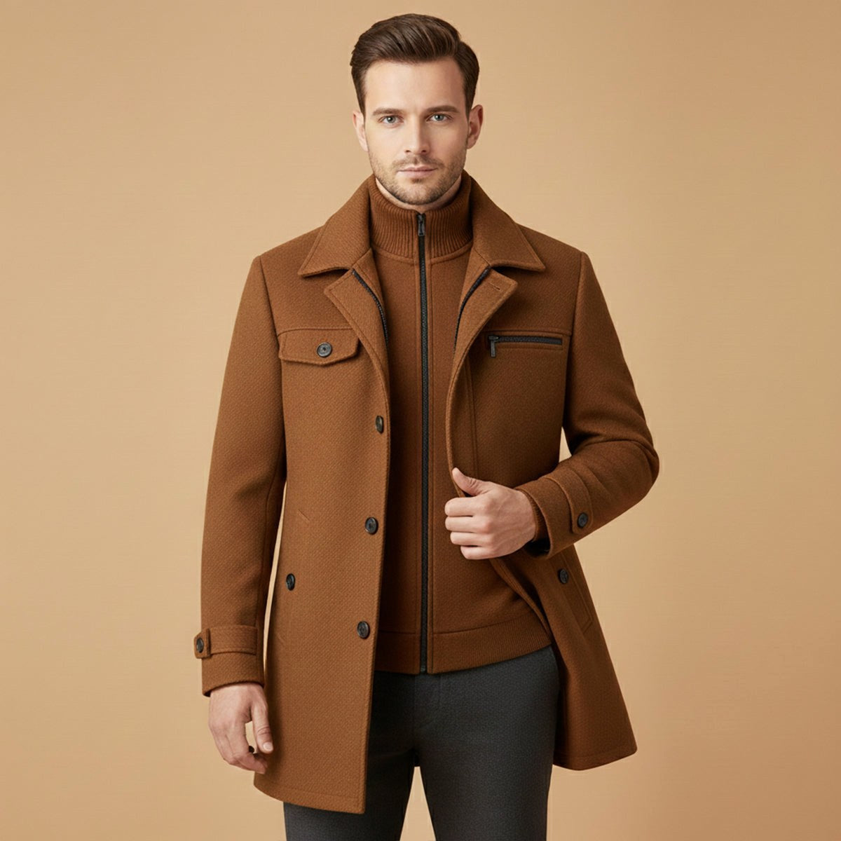 Devin | Men's Wool Blend Jacket, Tailored Smart Jacket | Bella Blue