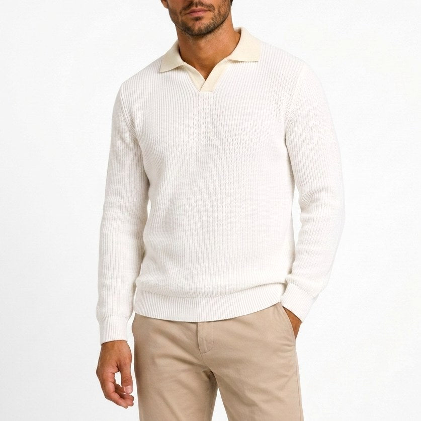 Devin | Women's Linen Popover Shirt with Stand Collar, Relaxed Resort Blouse | Bella Blue