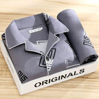 Dieter | Men's Striped Pyjamas with Long Sleeves, Two-Piece Pyjama Set | Bella Blue | East Bay