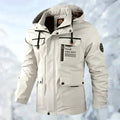 Dirk | Men's Waterproof Outdoor Jacket, Windproof Autumn Jacket | Bella Blue | White