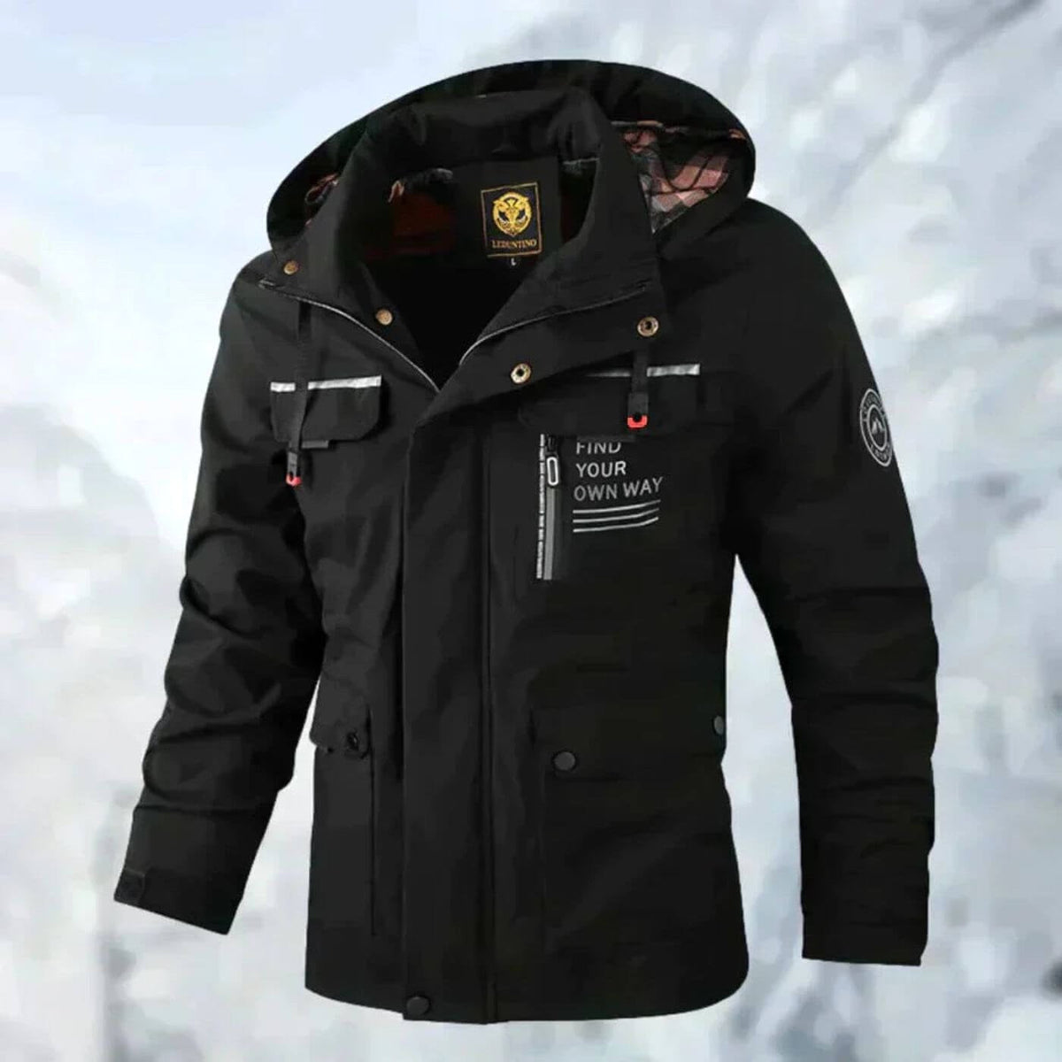 Dirk | Men's Waterproof Outdoor Jacket, Windproof Autumn Jacket | Bella Blue | White