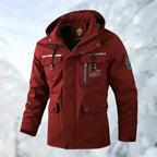 Dirk | Men's Waterproof Outdoor Jacket, Windproof Autumn Jacket | Bella Blue | White