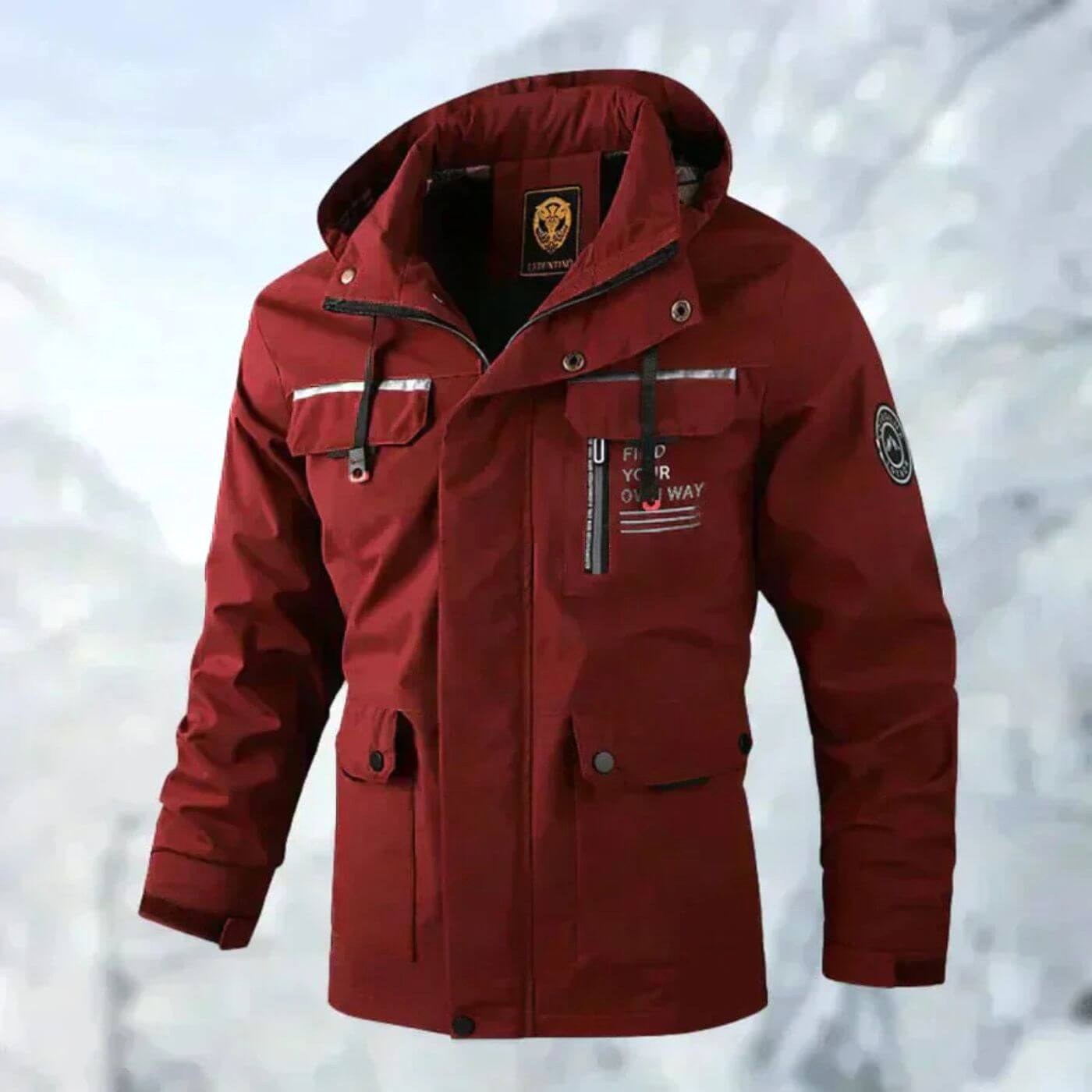 Dirk | Men's Waterproof Outdoor Jacket, Windproof Autumn Jacket | Bella Blue | White