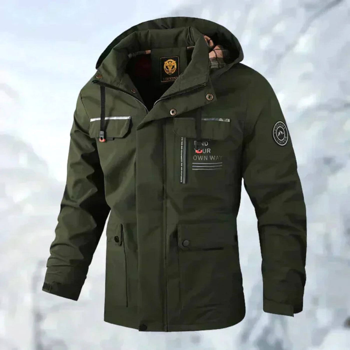 Dirk | Men's Waterproof Outdoor Jacket, Windproof Autumn Jacket | Bella Blue | White