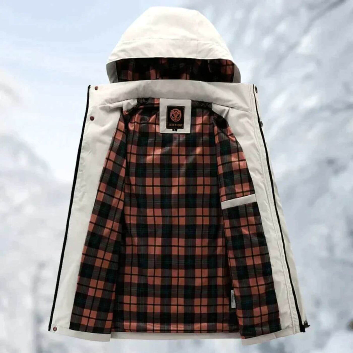 Dirk | Men's Waterproof Outdoor Jacket, Windproof Autumn Jacket | Bella Blue | White