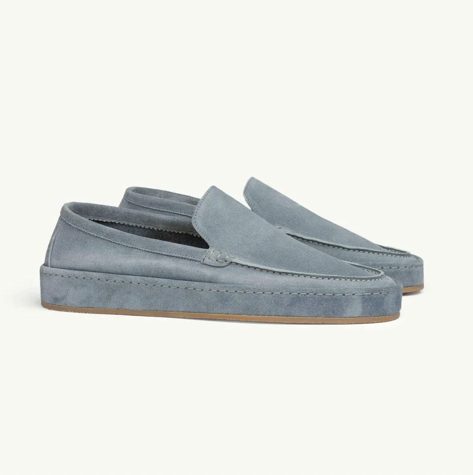 Dominic | Men's Slip-On Loafers with Cushioned Sole, Smart Casual Loafers | Bella Blue