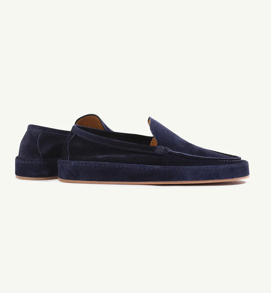Dominic | Men's Slip-On Loafers with Cushioned Sole, Smart Casual Loafers | Bella Blue