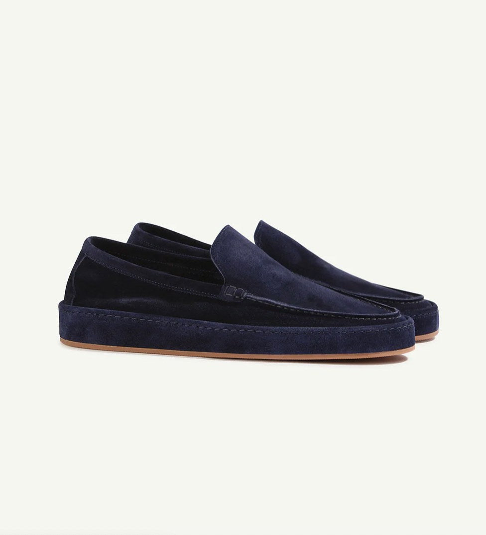 Dominic | Men's Slip-On Loafers with Cushioned Sole, Smart Casual Loafers | Bella Blue