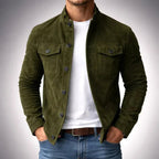 Dominik | Men's Blazer with Structured Cut, Elegant Men's Jacket | Bella Blue | Green