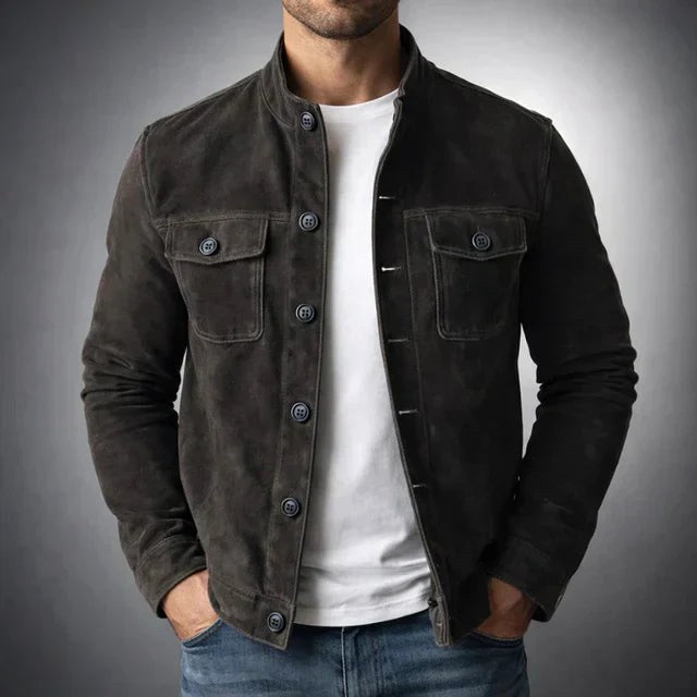 Dominik | Men's Blazer with Structured Cut, Elegant Men's Jacket | Bella Blue | Green