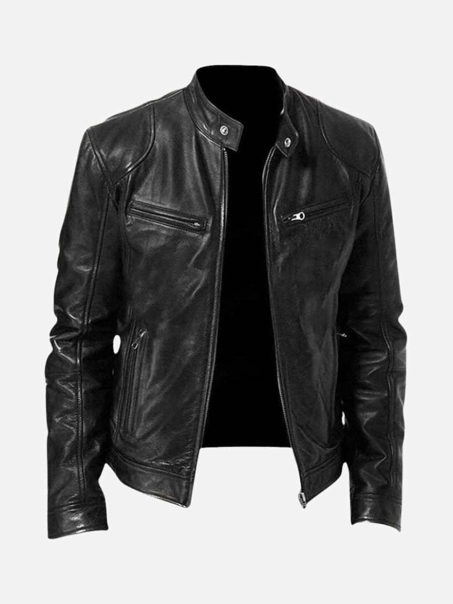 Douglas | Men's Premium Leather Jacket, Classic Tailored Jacket | Bella Blue