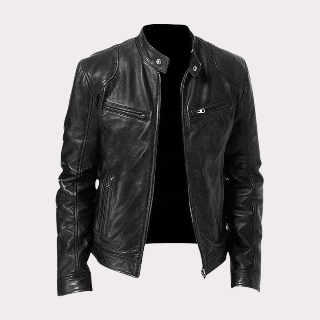Douglas | Men's Premium Leather Jacket, Classic Tailored Jacket | Bella Blue